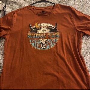 Rock and roll denim graphic tee